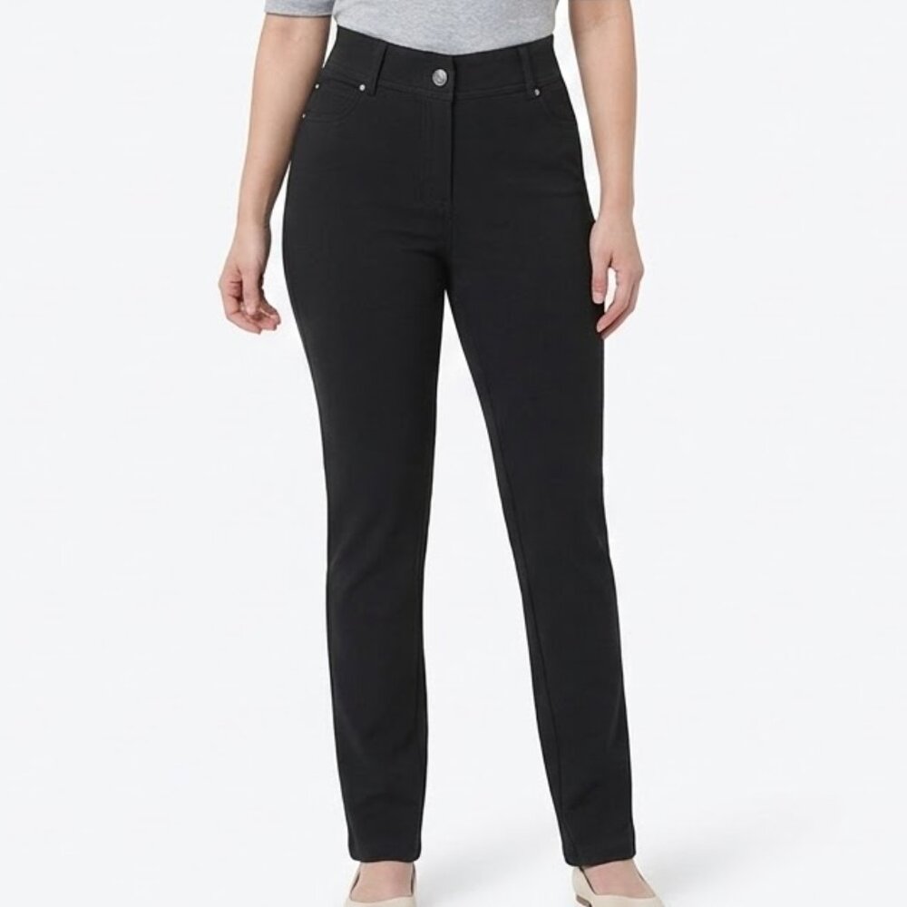 89th + Madison Black Straight Leg Petite Dress Pants Size 16P